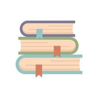 Foreign language study books icon flat isolated vector