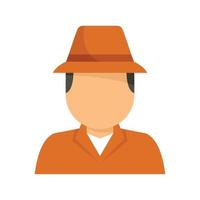 Investigator icon flat isolated vector