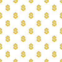 Dollar currency symbol pattern, cartoon style vector