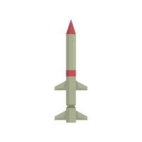 Missile projectile icon flat isolated vector