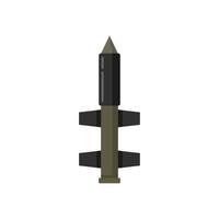 Missile peace icon flat isolated vector