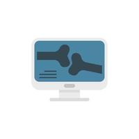 Magnetic resonance imaging monitor icon flat isolated vector