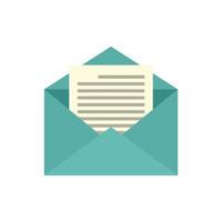 estimador correo icono plano aislado vector