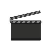 Board clapper icon flat isolated vector