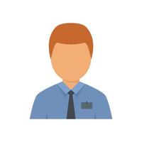 Man estimator icon flat isolated vector