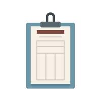 Estimator clipboard icon flat isolated vector