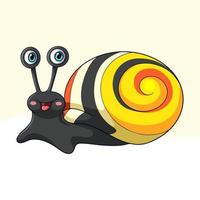 Cartoon snail isolated on white background vector