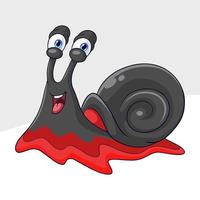 Cartoon fire snail isolated on white background