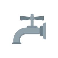 Water tap icon flat isolated vector