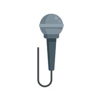 Music microphone icon flat isolated vector