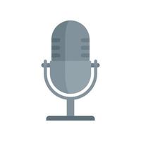 Studio microphone icon flat isolated vector