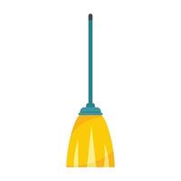 Cleaning floor mop icon flat isolated vector