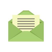 Pr mail letter icon flat isolated vector