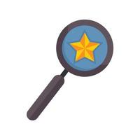 Product manager magnifier icon flat isolated vector