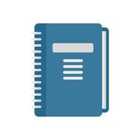 Manager notebook icon flat isolated vector