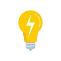 Electric bulb light icon flat isolated vector