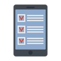 Sociology to do list icon flat isolated vector