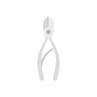 Polish steel pliers icon flat isolated vector