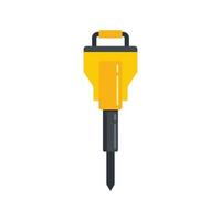 Electric hammer icon flat isolated vector