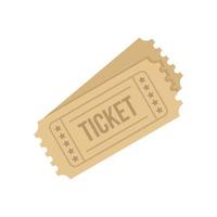 Cinema tickets icon flat isolated vector