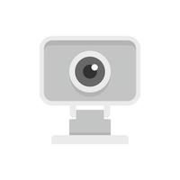 Web camera icon flat isolated vector