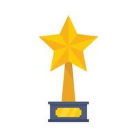 Cinema star trophy icon flat isolated vector