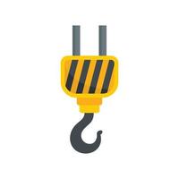 Industrial hook crane icon flat isolated vector