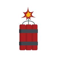 Demolition dynamite icon flat isolated vector