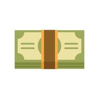 Cash pack bribery icon flat isolated vector