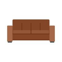 Folding sofa icon flat isolated vector