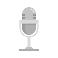 Linguist microphone icon flat isolated vector