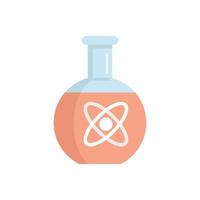 Physics flask icon flat isolated vector