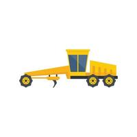 Grader machine icon flat isolated vector