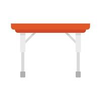 Folding modern table icon flat isolated vector