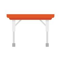 Folding modern table icon flat isolated vector