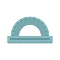 Protractor icon flat isolated vector