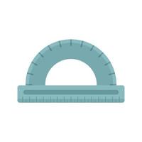 Protractor icon flat isolated vector