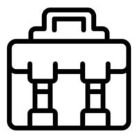 vector de contorno de icono de bolsa de herramientas. caja de herramientas