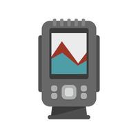 Digital echo sounder icon flat isolated vector