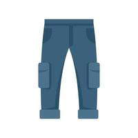 Fisherman jeans icon flat isolated vector