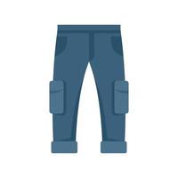 Fisherman jeans icon flat isolated vector