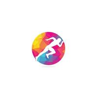 Running and Marathon Logo Vector Design. Running man vector symbol. Sport and competition concept.