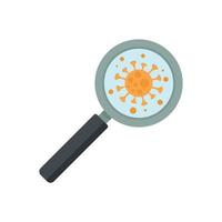 Chicken pox magnifier icon flat isolated vector