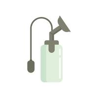 Plastic breast pump icon flat isolated vector