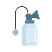 Nursing breast pump icon flat isolated vector