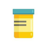 Chicken pox pill jar icon flat isolated vector
