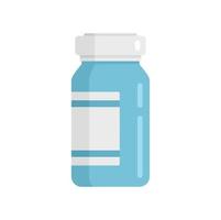 Measles pill jar icon flat isolated vector