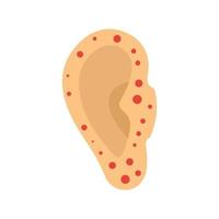 Ear measles icon flat isolated vector