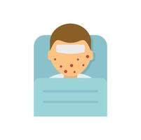 Kid measles icon flat isolated vector