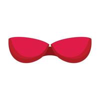 Chest bra icon flat isolated vector